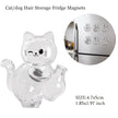 Pet Hair Memorial Keychain, Cat-Shaped Resin Storage Capsule For Cat And Dog Fur Keepsake shown in a cute cat design