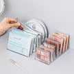 7-Compartment Makeup Organizer, Clear Eyeshadow Palette Storage Rack For Desktop Or Drawer used inside a makeup drawer
