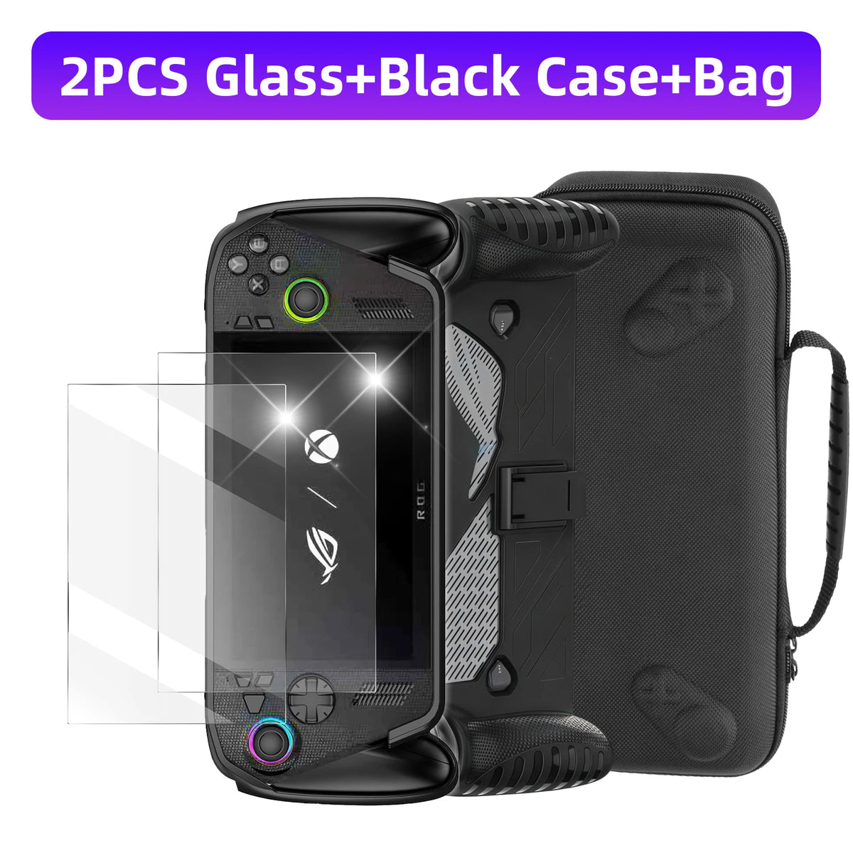 3-In-1 Protective Set For ROG Xbox Ally/Ally X With TPU Case, 9H Glass & Carrying Bag