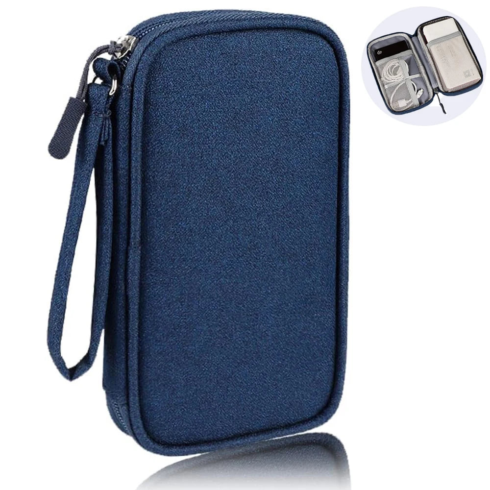 Travel Electronics Organizer Bag, Waterproof Cable Storage Case For Chargers, Cords And Power Banks