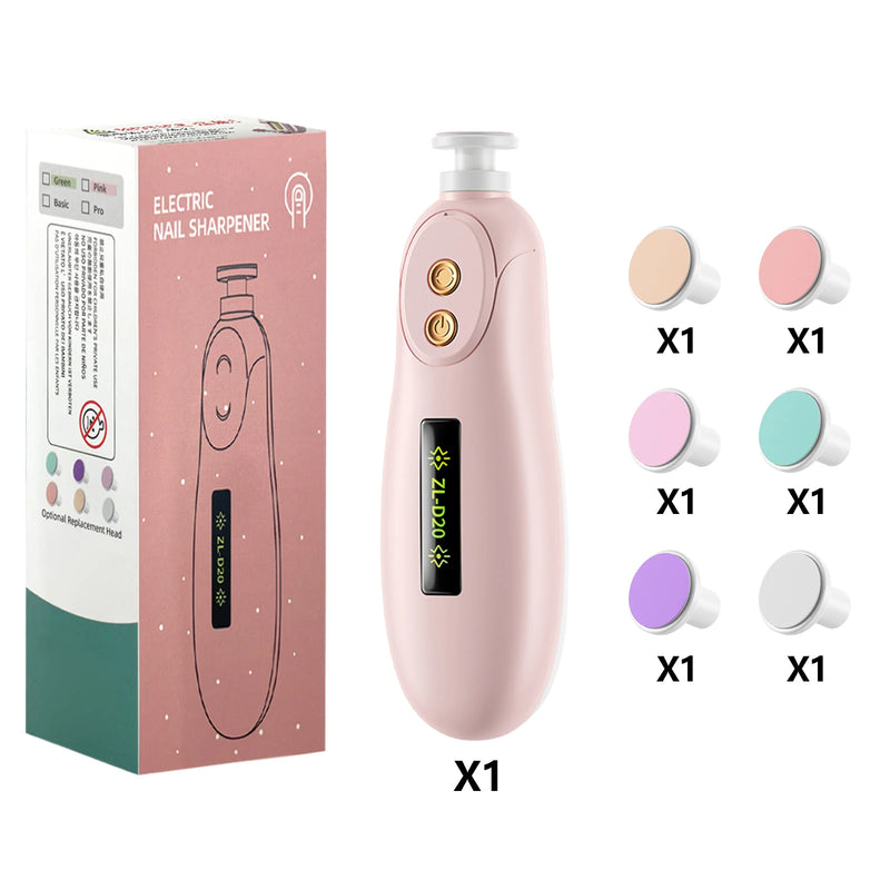 Electric Baby Nail Trimmer Kit With LED Light, Safe File For Newborns, Infants & Adults for baby, child, and adult manicure care