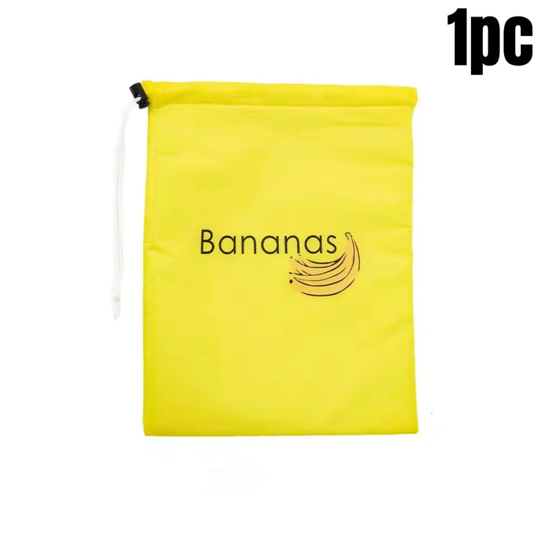 Reusable Yellow Banana Storage Bag, Drawstring Produce Keeper For Fruits & Vegetables for organizing bananas and fresh produce