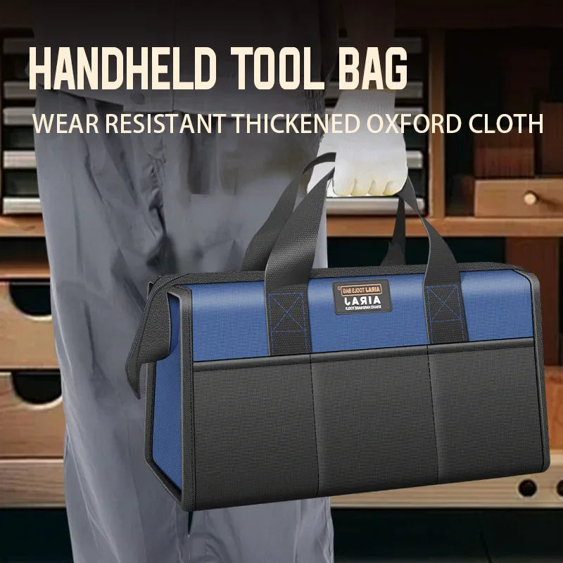 AIRAJ 14-Inch Tool Bag, Waterproof Oxford Cloth Electrician Organizer With 5 Pockets with five exterior tool storage pockets