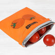 1pc Insulated Aluminum Film Produce Storage Bag, Foldable Drawstring Refrigerator Organizer with reflective insulated lining