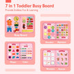 Montessori Busy Board For Toddlers, Sensory Life Skills Toy With Dressing Activities, Ages 3-6 made from soft, durable felt for small hands