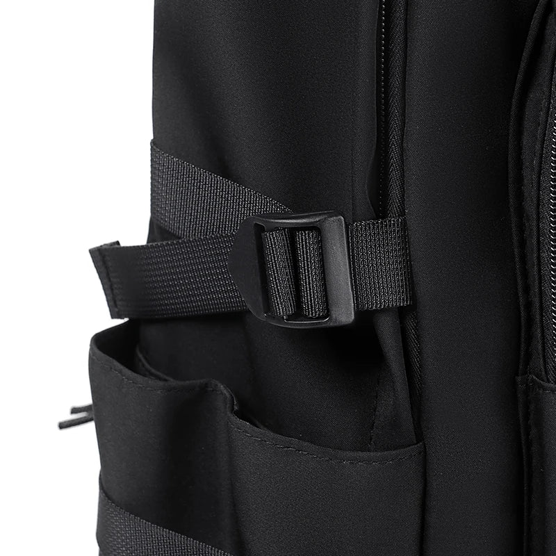 Large Capacity Nylon Backpack, 20-35L Unisex Travel School Work Bag, Lightweight showing durable nylon material