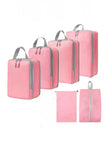 4/6-Piece Compression Packing Cubes, Waterproof Polyester Travel Luggage Organizer Bags for neatly organizing clothes, shoes, toiletries, and travel essentials
