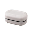 Portable Black Bamboo Soap Dish With Cover, Double-Layer Travel Holder For Shower for bathroom and travel use