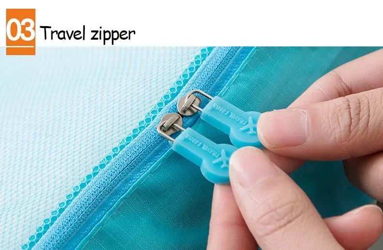 7-Piece Travel Packing Cubes Set, Waterproof PVC Luggage Organizer Bags For Clothes And Shoes for waterproof luggage and wardrobe organization