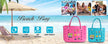 Unisex PVC Waterproof Tote Bag, Hollow-Out Beach Picnic Shopping Storage Basket with open exterior pocket