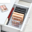 7-Compartment Makeup Organizer, Clear Eyeshadow Palette Storage Rack For Desktop Or Drawer for neat vanity and cosmetic storage