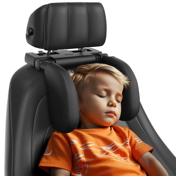 Car Headrest Pillow, Thick Memory Foam Neck Support, 180° Adjustable, Foldable Travel Cushion for comfortable neck and shoulder support