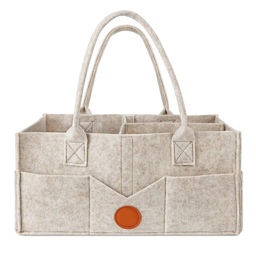 Children's Felt Diaper Storage Bag Baby Miscellaneous Toys Diapers Large Capacity Felt Diaper Bag for nursery, home, or travel organization