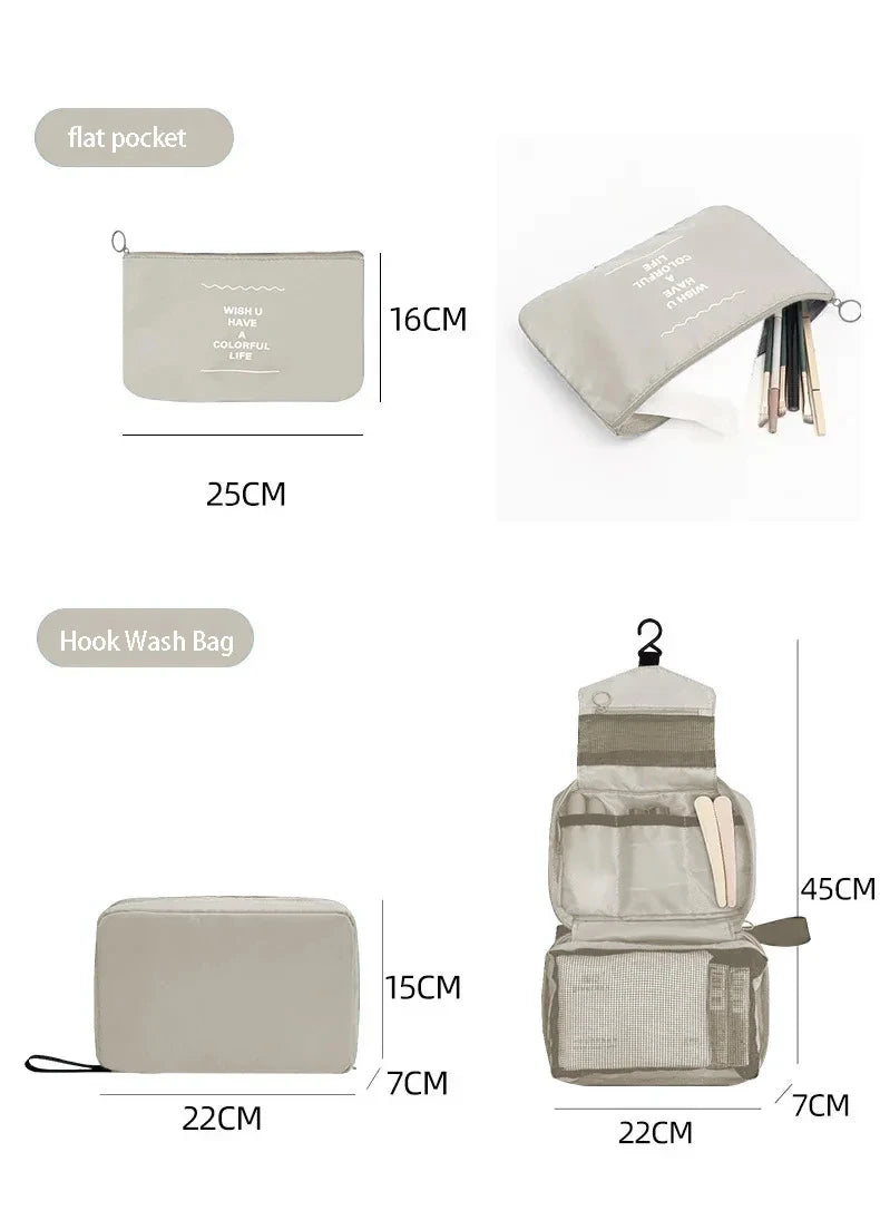 7/10-Piece Oxford Travel Organizer Set, Packing Cubes, Shoe Pouches, Foldable Luggage Bags for clothing and travel essentials