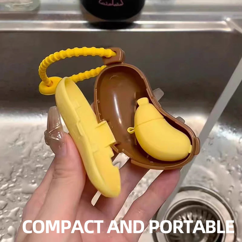 Banana Toothbrush Travel Case With Protective Cap, Toothpaste Box, Reusable ABS for clean and organized oral care on the go