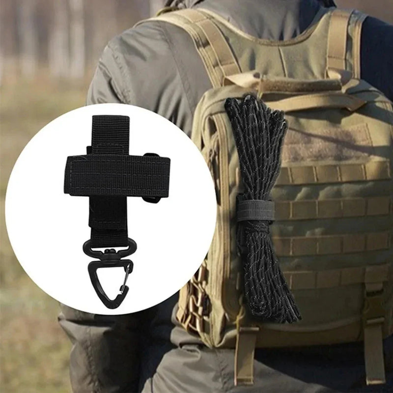 1/2Pcs Tactical Glove Buckle Hook, Military Gear Hanger For Camping, Hiking And Climbing with size details for the glove clip and lock ring