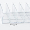 7-Compartment Makeup Organizer, Clear Eyeshadow Palette Storage Rack For Desktop Or Drawer made from clear plastic for visible beauty product storage