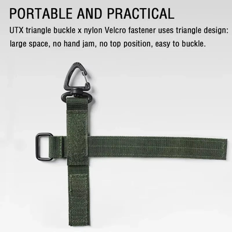 1/2Pcs Tactical Glove Buckle Hook, Military Gear Hanger For Camping, Hiking And Climbing shown as a compact polyester clip for attaching gloves and small accessories to a backpack or belt