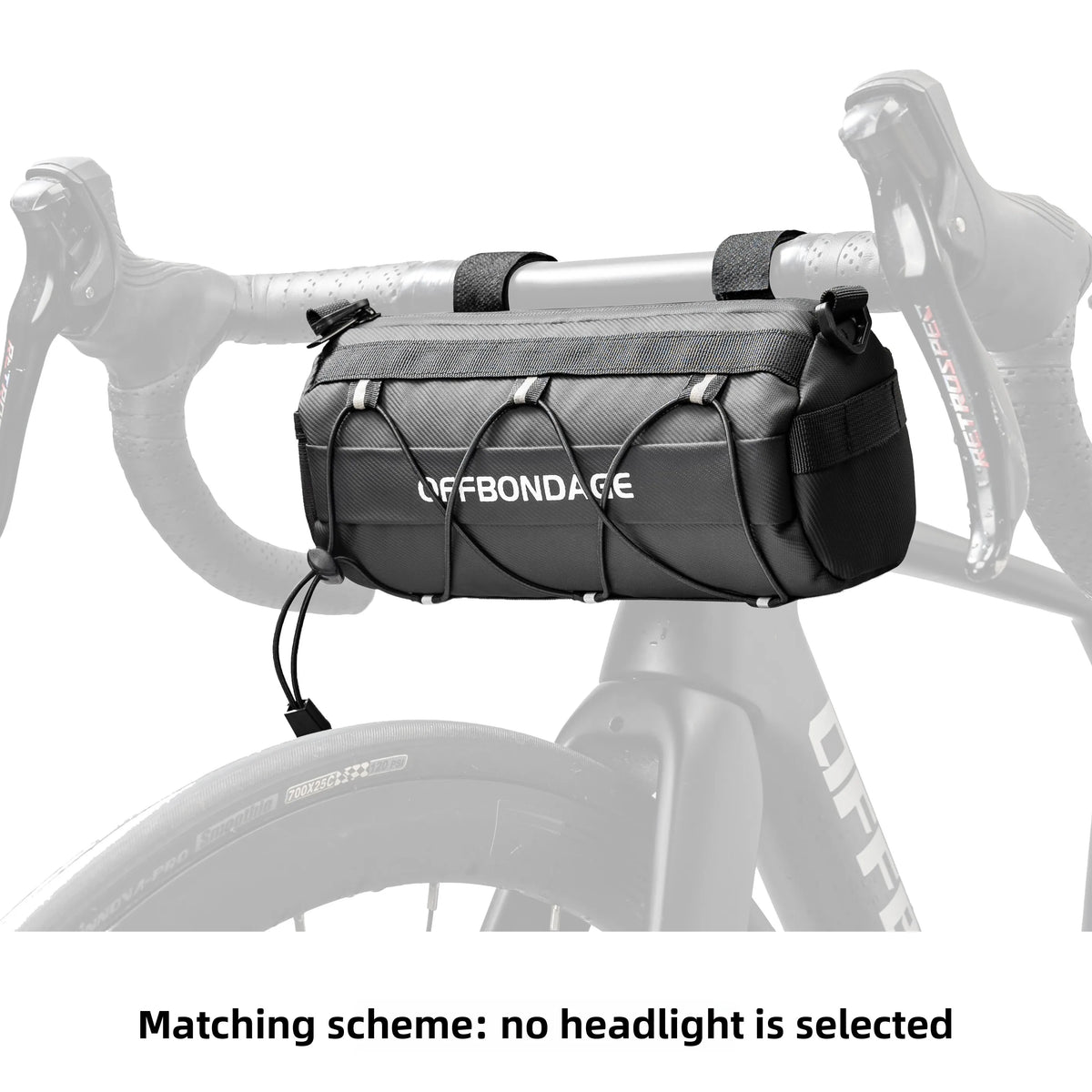 OFFBONDAGE 2.5L Water-Resistant Bike Handlebar Bag With Shoulder Strap, Nylon Storage