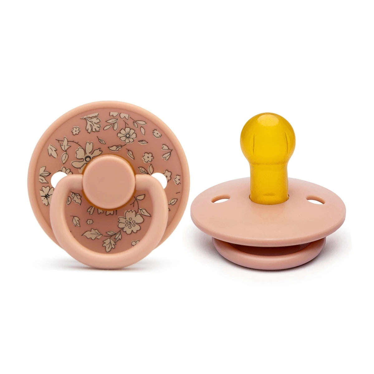 Floral Newborn Baby Pacifier, Latex Rubber Nipple Soother With PP Shield, 0+ Months
