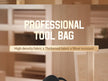 AIRAJ 14-Inch Tool Bag, Waterproof Oxford Cloth Electrician Organizer With 5 Pockets with wide-open main compartment