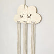 Solid Wood Cloud Ornament Jewelry Hairpin Bow Storage Holder, Rustic Decorative Organizer for bows, ribbons, and hairpins