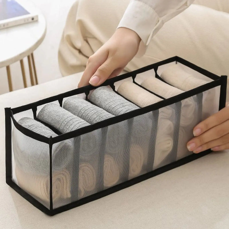 Foldable Drawer Organizer Box For Socks, Underwear, Bras, And Jeans, 7/9/11 Grids for socks, underwear, bras, and accessories