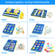 Montessori Busy Board For Toddlers, Sensory Life Skills Toy With Dressing Activities, Ages 3-6 made from soft, colorful felt