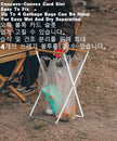 MOUNTAINHIKER Folding Iron Garbage Bag Rack With Wooden Handle, Portable Kitchen Organizer featuring a sturdy iron frame