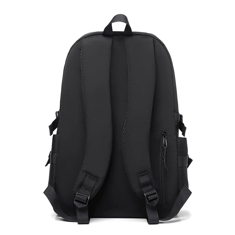 Large Capacity Nylon Backpack, 20-35L Unisex Travel School Work Bag, Lightweight shown from the front