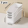 1/3pcs Multi-Functional Curved Storage Baskets, Space-Saving Plastic Organizer Boxes For Home arranged neatly on a shelf