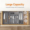 Expandable Kitchen Drawer Organizer, Adjustable 6-8 Compartment BPA-Free Utensil Tray for organized silverware and kitchen utensils
