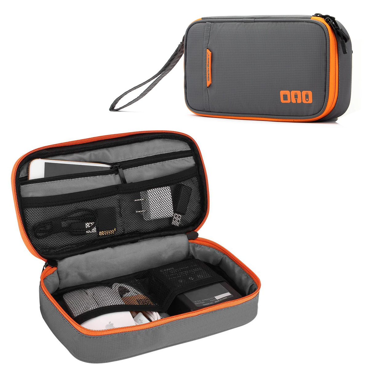Portable Electronic Accessories Travel Organizer Bag, Waterproof Cable Case For Charger, USB, iPad