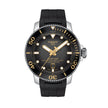Tissot Seastar 2000 Professional Powermatic 80 Automatic Diver Watch 600m Black Rubber with black wave dial and stainless steel case