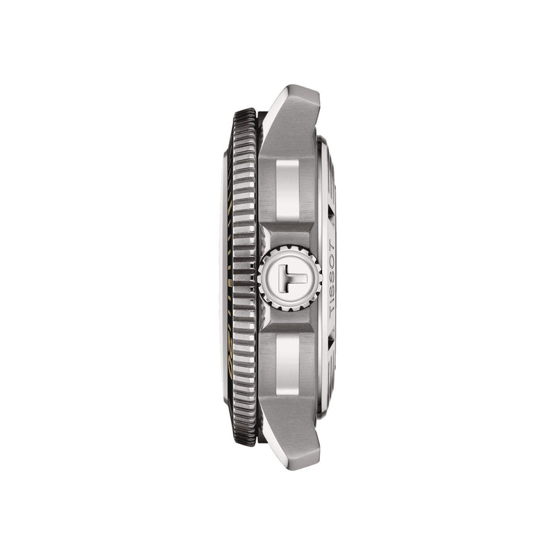 Tissot Seastar 2000 Professional Powermatic 80 Automatic Diver Watch 600m Black Rubber stainless steel case and ceramic bezel