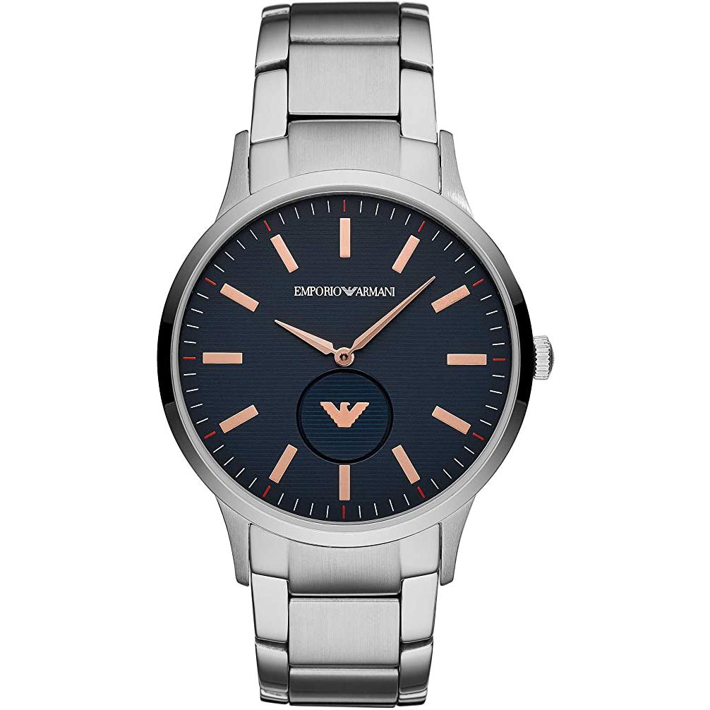 Emporio Armani Renato AR11137 Men's Blue Chronograph Stainless Steel Quartz Watch