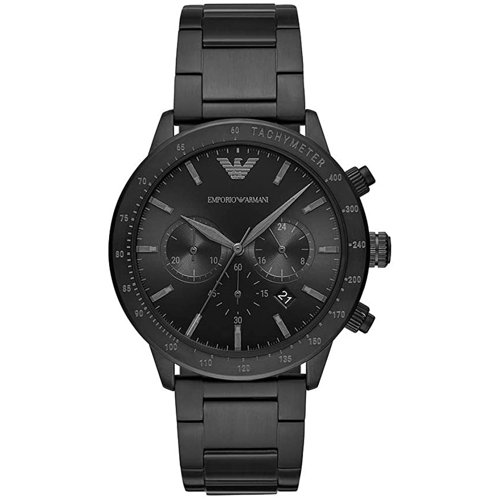 Emporio Armani AR11242 Men's Black PVD Chronograph Watch With Date, 43mm Bracelet