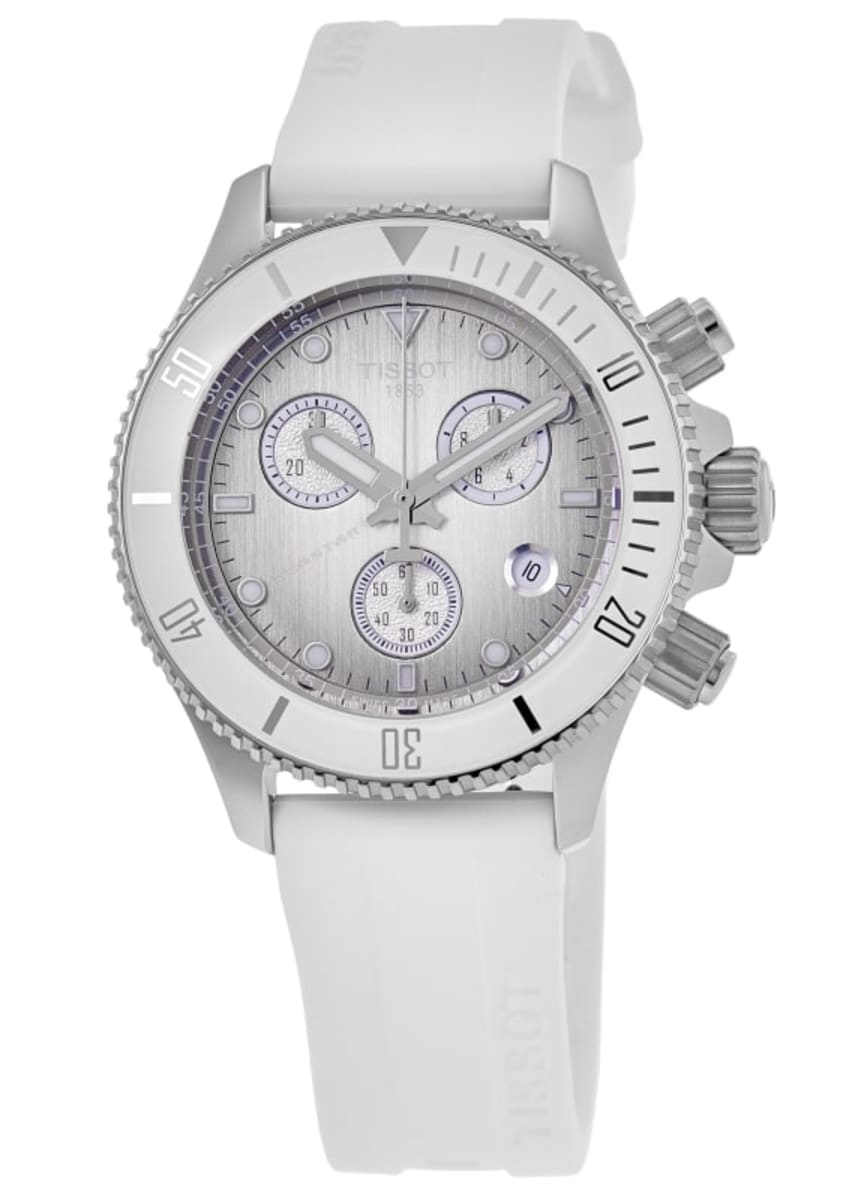 Tissot Seastar 1000 38mm Quartz Chronograph White Dial Sapphire Crystal Rubber Strap 300m Watch